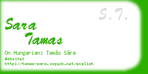 sara tamas business card