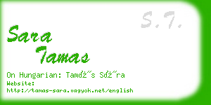 sara tamas business card